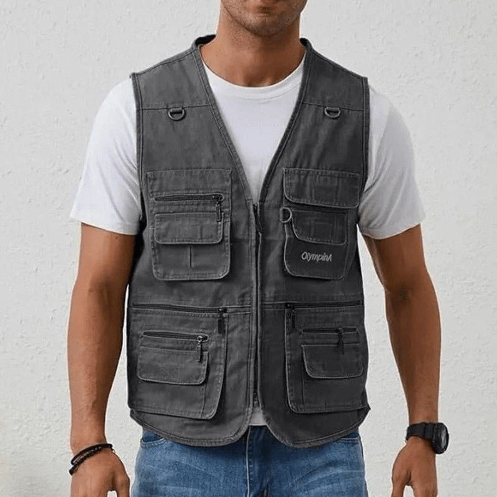 OlympinA Outdoor Fishing Hiking Casual Multi Pocket Jacket Hunting Large Vest